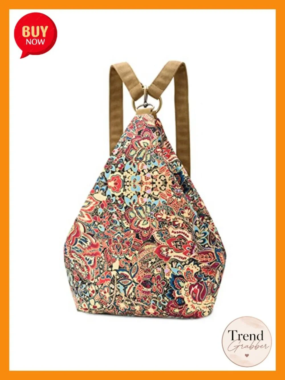 Bohemian Style Fashion Backpack for Women, Lightweight Daypack Purse with